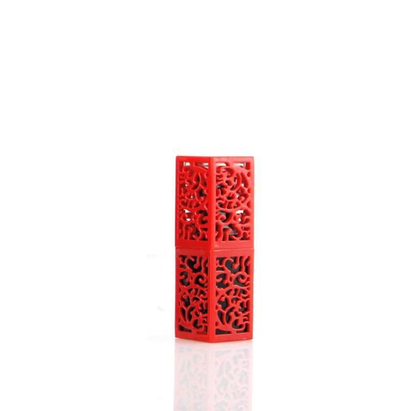 in Stock Ready to Ship Hot Sale Empty Custom Square Red Makeup Containers Lipstick Tube Metal Lipstick Tube