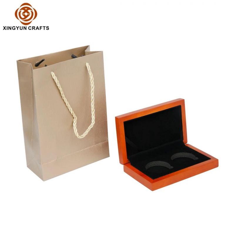 Professional Leatherette Coin Collection Box Customized Wood Medal Packaging Box