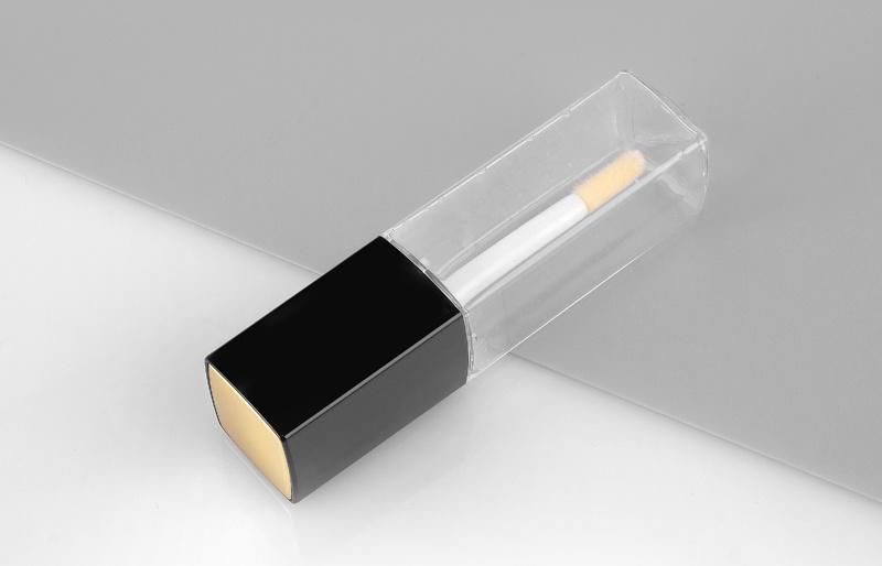 Hot Selling Empty Lip Tint Tube Lip Gloss Packaging Square Black Silver Unique with Makeup Packaging