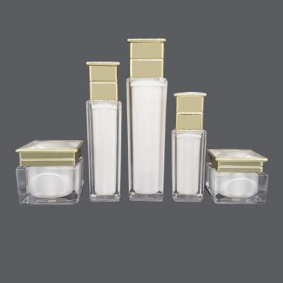 in Stock Ready to Ship Manufacturer 30g 50g Luxury Skincare Packaging Plastic Acrylic Cosmetic Jar and Cream Jars