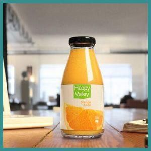 Customized 350ml Fruit Juice Glass Bottle with Tin Plate Cap