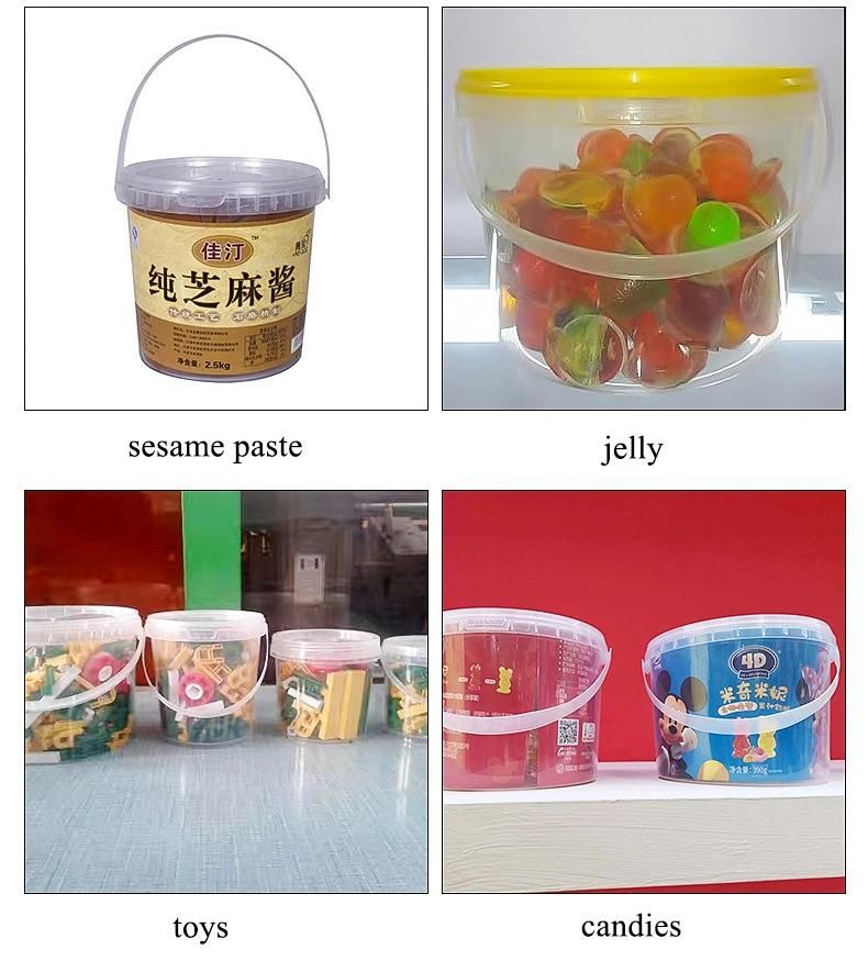 Chinese Manufacturers Water Paint Food Packaging Food Grade Clear 5 Liter Plastic Bucket Container with Lid