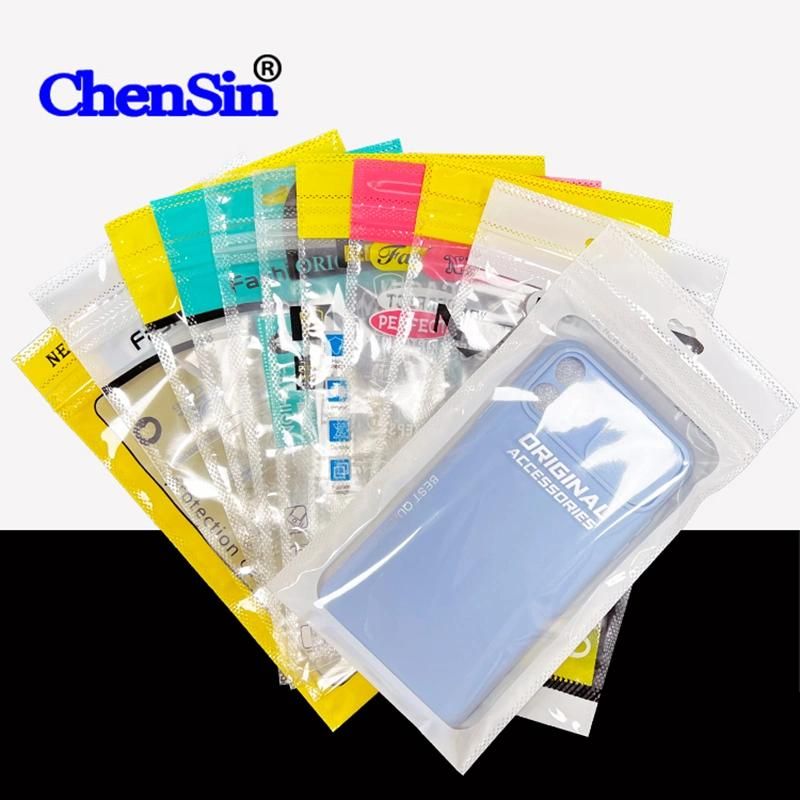 Phone Case Packaging Golden Plastic Bag Clear Zipper Bags