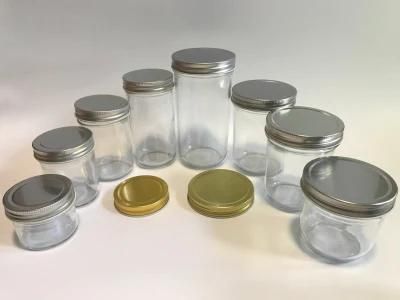 Food Grade 100ml 200ml 300ml 500ml 600ml Smooth Glass Jar Mason Jar with Tin Lid