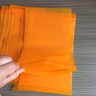 Orange Colored Film Reusable Plastic Zip Lock Packaging Bag