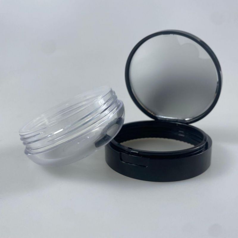 Round Transparent Powder Box Set Makeup Honey Powder Empty Box Packaging Materials