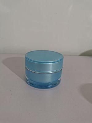 Customized Colored Round Shape Plastic PMMA 15g 30g 50g Cosmetic Cream Jar