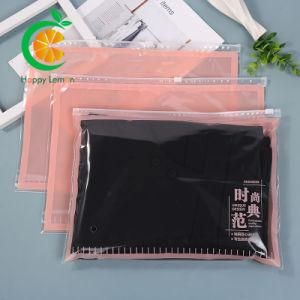 Custom Logo Clear Logo Zip Lock Plastic Zipper Packaging Bag Clothing Bag