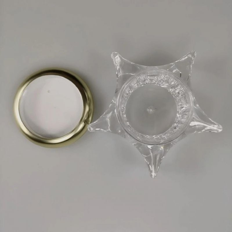 40g Transparent Acrylic Five-Pointed Star Cream Jar with Gold Cap