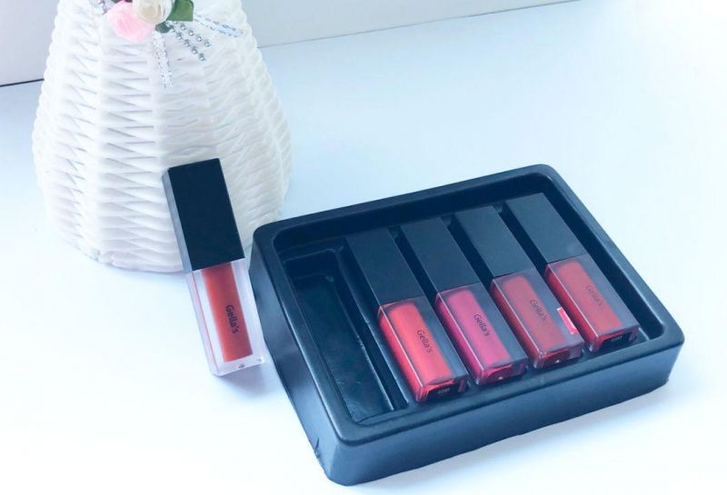 Customized Black Plastic Gift Box Cosmetic Blister Inner Tray