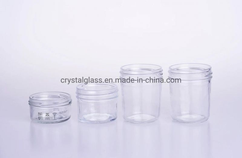 100ml 3oz Wide Mouth Empty Glass Caviar Food Storage Mason Jar with Screw Lid