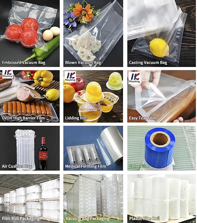 Food Grade Clear or Embossed Vacuum Bag for Food Packaging Nylon/PE