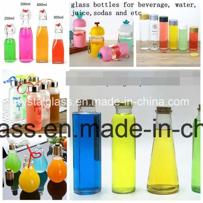 New Arrival 500ml Creative Colorful Diamond Glass Water Bottle