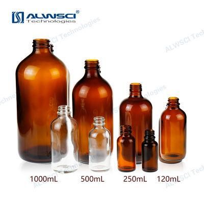 Alwsci Narrow Mouth 120ml 22-400 Boston Round Amber Glass Bottle