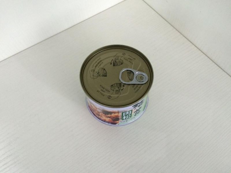 862# Empty Dried Meat Floss Food Tin Can with Sea Sedge Flavor