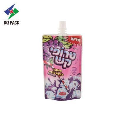 Dq Pack Custom Printed Spout Pouch Custom Logo Packaging Bag Wholesale Packaging Spout Pouch for Drinks Packaging