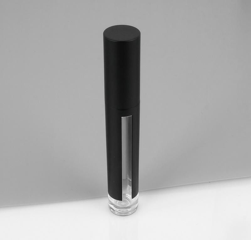 Popular Unique Black Gloss Cosmetic Tubes Round Lip Gloss Packaging Private Label Lip Tint Containers