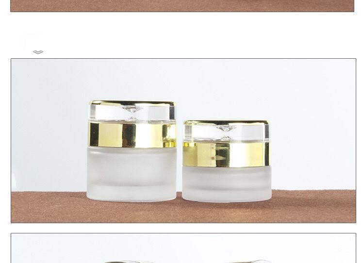 30g 50g Golden Caps Cream Jar for Cosmetic Use in Store