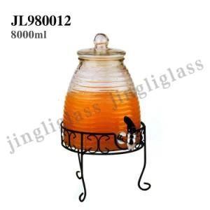 Big Size Dispenser Glass Jar with Tap for Beverage