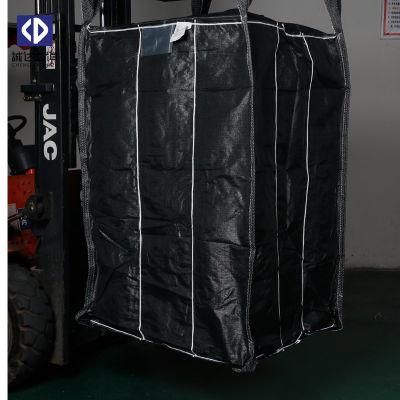 Black Color UV Treated PP Big Bags Bulk Bags for Carbon Black Packaging 1000kg