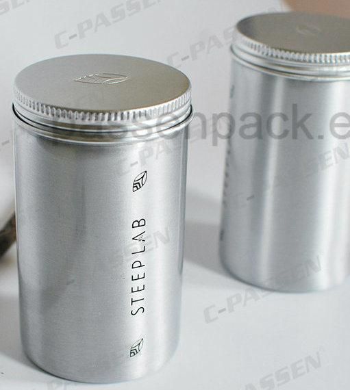 Plain Empty Aluminum Cans Jar with Cap Food Packaging