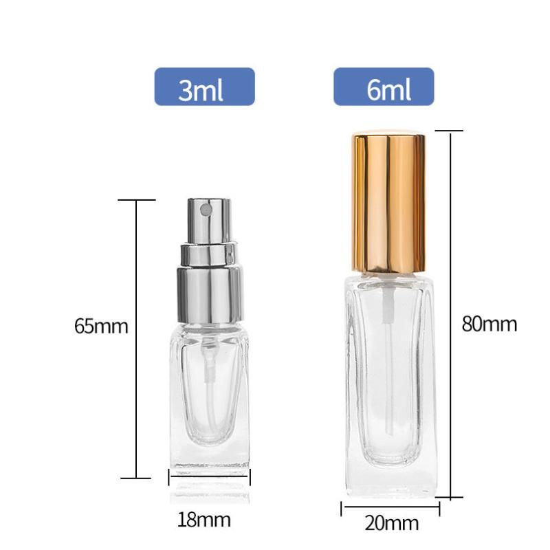 High Quality in Stock Clear Frosted Portable Spray Automizer Mini Perfume Bottle Set Glass Perfume Bottle Fragrance Bottle