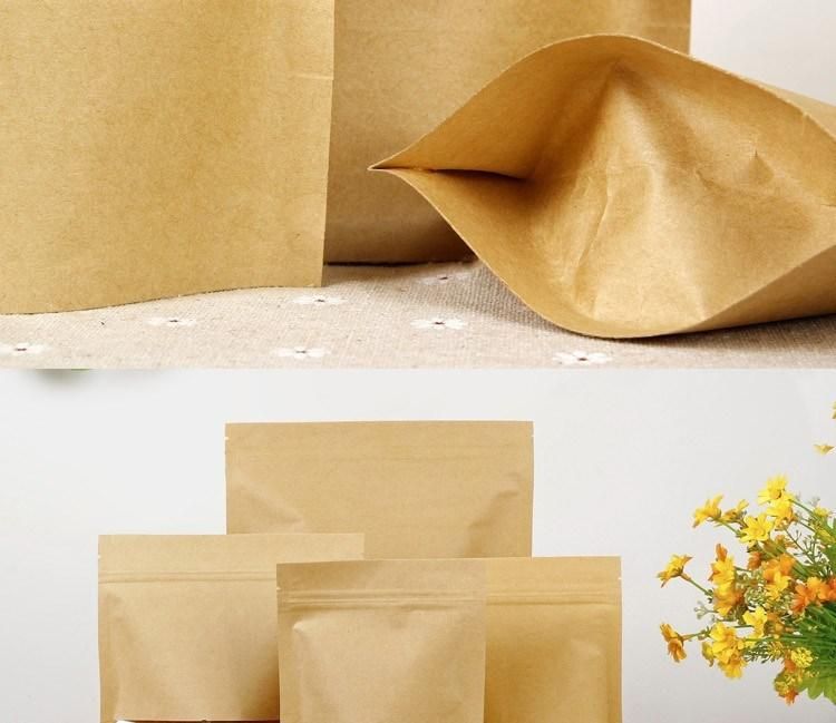 New Hot Sale Pretty Printing Compostable Flat Bottom Kraft Paper Plalined Coffee Bag with Tin Tie