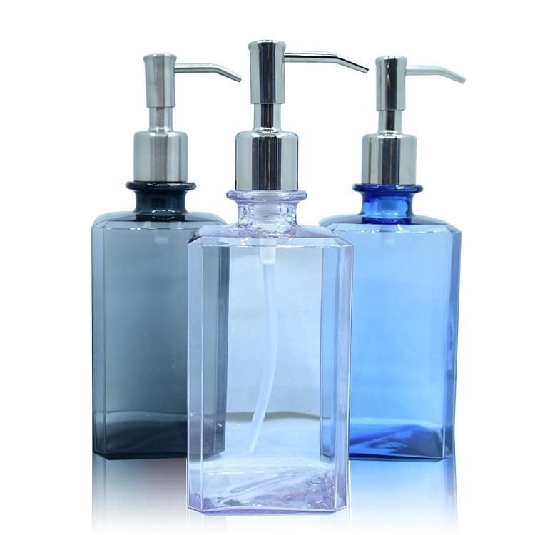 650ml Body Care Plastic Square Cosmetic Bottle with Pump