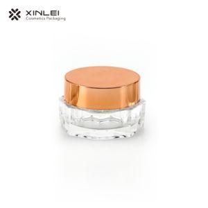 15g Octagon Shape Acrylic Jar for Cream with Rose Gold Cap