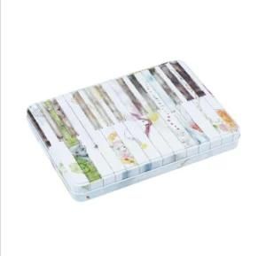 White Cartoon Pattern Tin Box