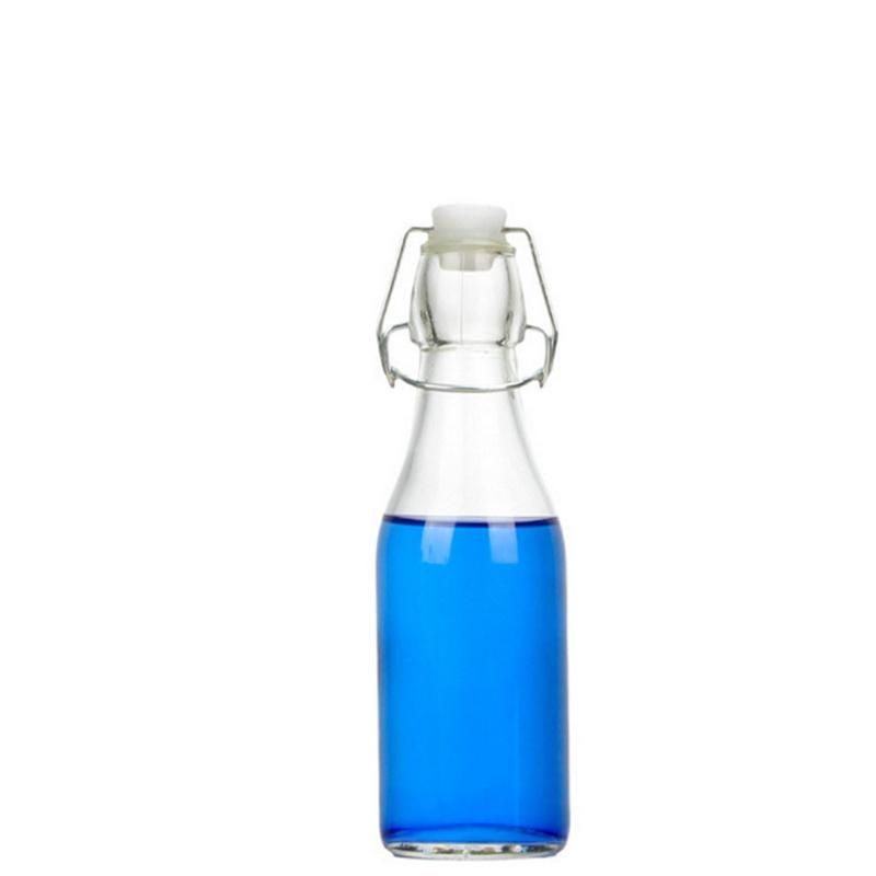 250 Ml Round Juice Beverage Juice Milk Kombucha Glass Bottle with Swing Top Seal