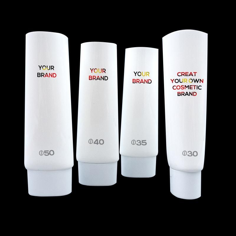 Eco-Friendly Oval Plastic Cosmetic Tube Packaging Facial Cleaner / Hair Cream/Body Lotion Container Tube