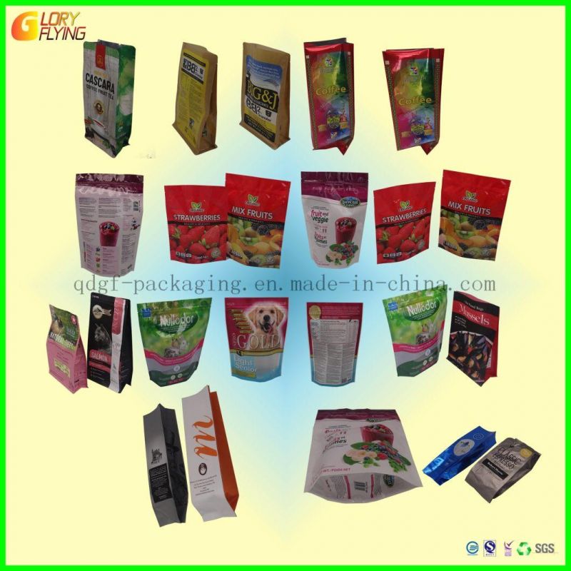 Custom Print Flexible Coffee Tea Nuts Nuts Upright Plastic Bags