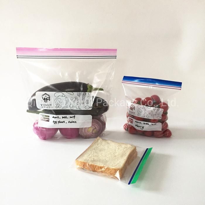 Reusable Custom Plastic Zipper Reclosable Bag for Freezer Food Storage