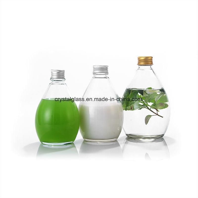 Clear & Frosted Round Shape 12oz Beverage Juice Packing Glass Bottle 350ml 100ml 280ml 500ml