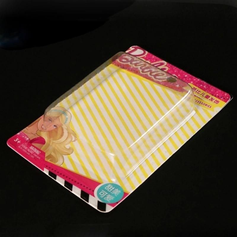 Custom Plastic Three Fold Sides with Printing Paper Card Slide Blister Heatsealed Packaging