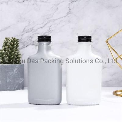 50ml 100ml 200ml 250ml 350ml 500ml Flat Square Hip Flask Glass Bottle Kombucha Ice Tea Sauce Bottle Cold Brew Coffee Bottle