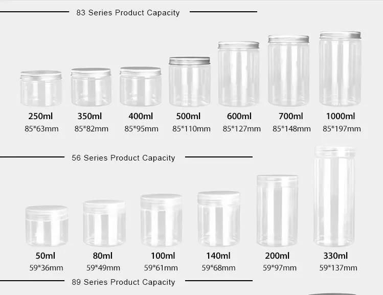 Cylinder Plastic Jar 8oz Plastic Jars with Lids