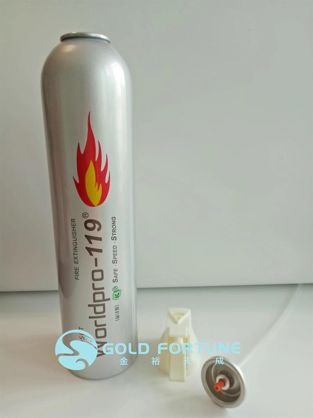 Aluminium Aerosol Can for Fire Extinguisher with Actuator