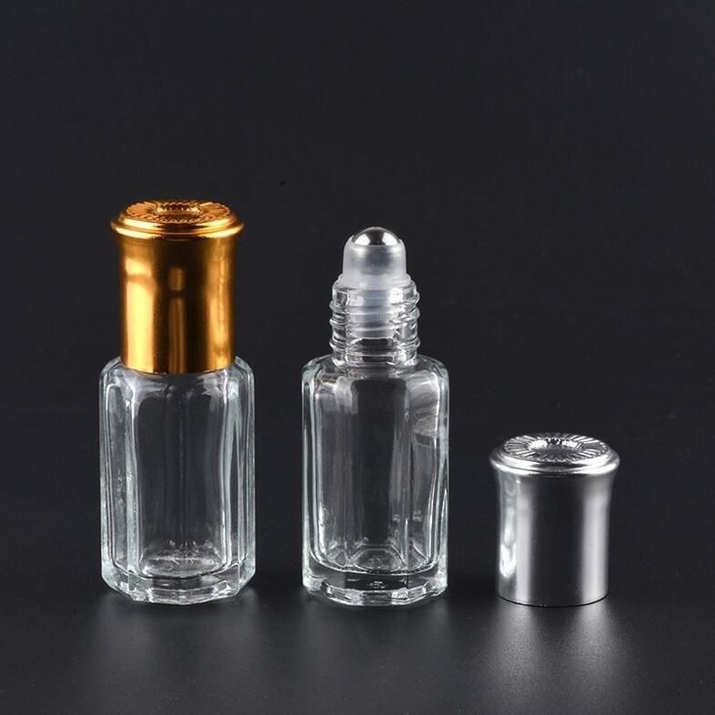 Glass Roll on Perfume Bottle with Aluminum Cap