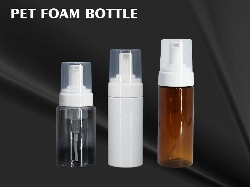 Customs Made Transparent Pet Hand Soap Bottles with Foaming Pump 100ml 200ml