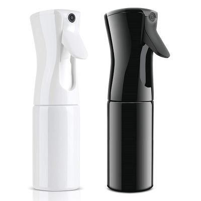 160ml 200ml Pet Plastic Continuous Trigger Water Fine Mist Spray Bottle for Cleaning Hair Skin Care