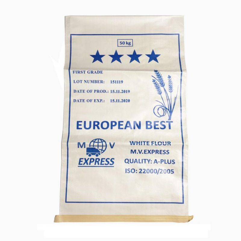 Teff Wheat Flour PP Woven Coated Kraft Paper Bag 50kg