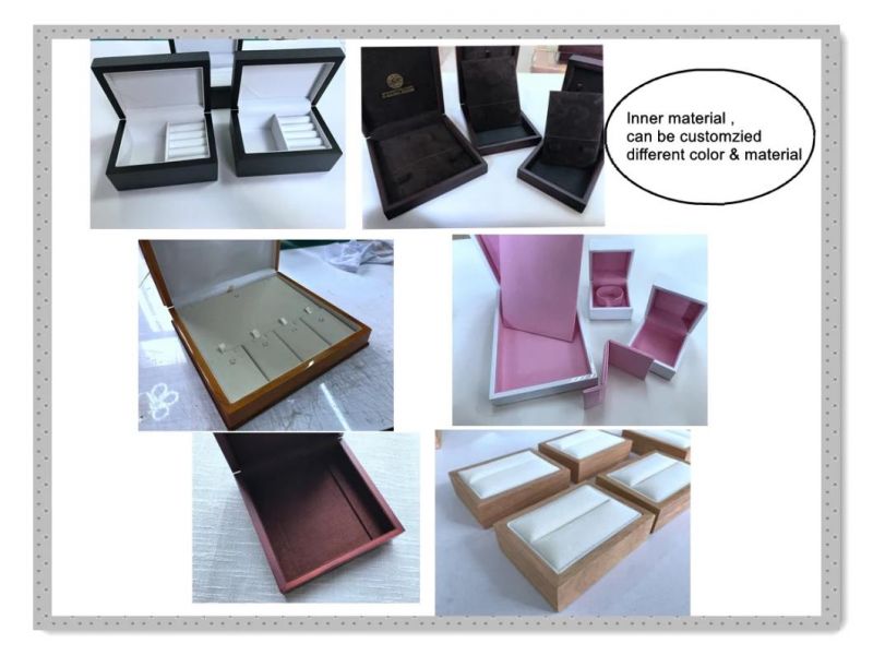 Customized High Quality Black Letaher Collection Jewelry Gift Box Ring Storage Box