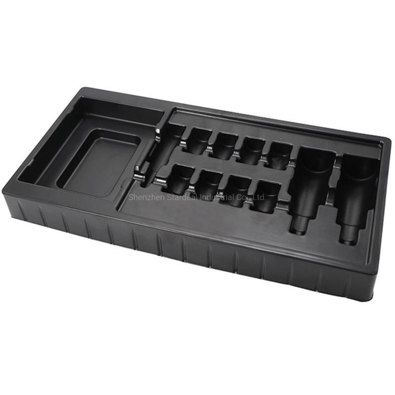 Custom Black Disposable Plastic Blister Packaging Tray for Vial