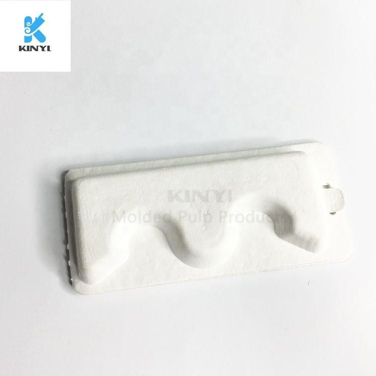 Environment-Friendly Biodegradable Sugarcane Bagasse Pulp Molded Eyelash Packaging Tray