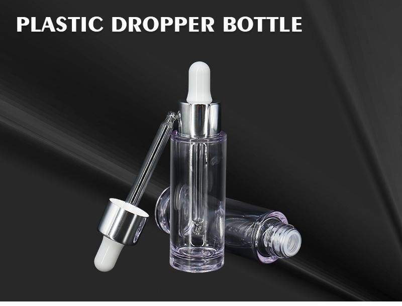 Wholesale Round Cosmetic Serum Dropping Bottles 30ml Empty Plastic Containers