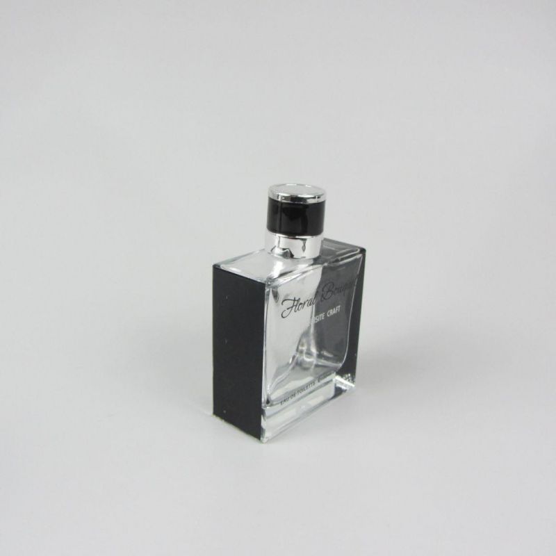 Wholesale Black Cap Luxury Empty Glass Perfume Bottle