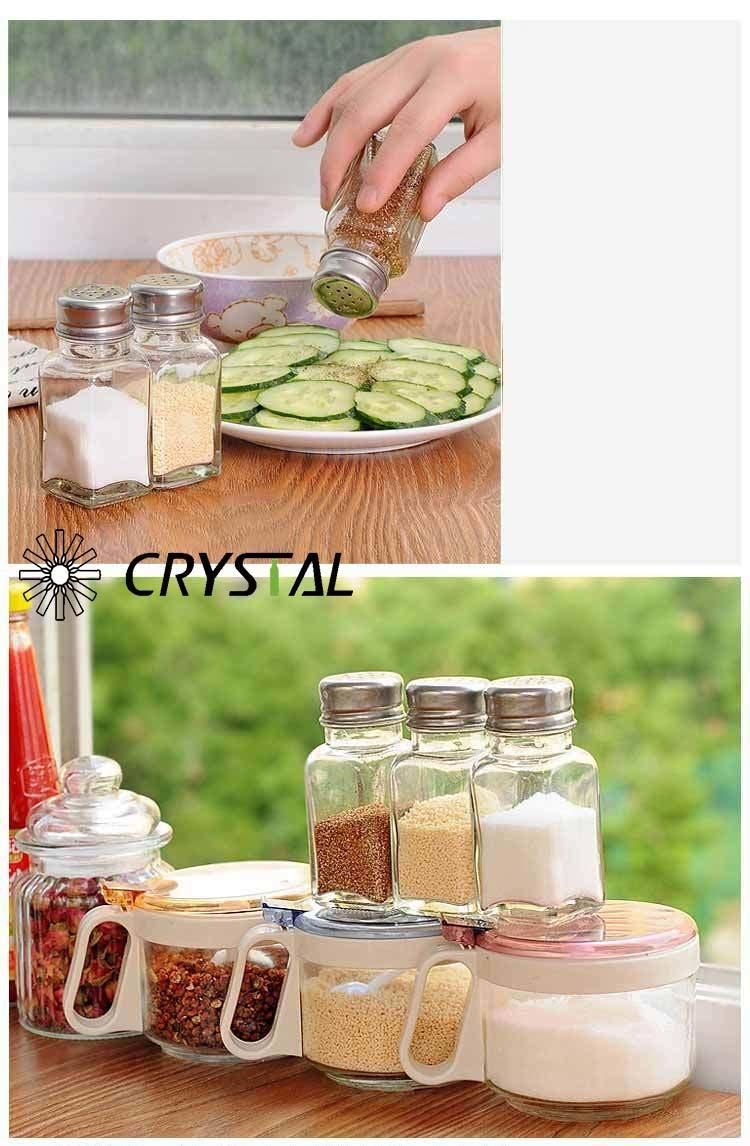 Salt Pepper Shakers Seasoning Jar Barbecue Condiment Jar Bottles Cruet Container, Perfect for Storing Spice, Herbs and Powders