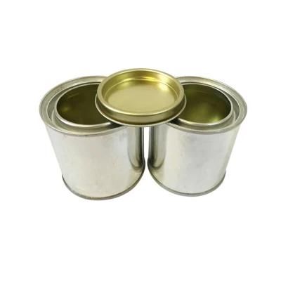 Custom Logo Printed Mint Paint Round Empty Metal Aluminum Tin Can, Metal Container